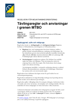 Bild på första sidan i Tävlingsregler och anvisningar i grenen MTBO